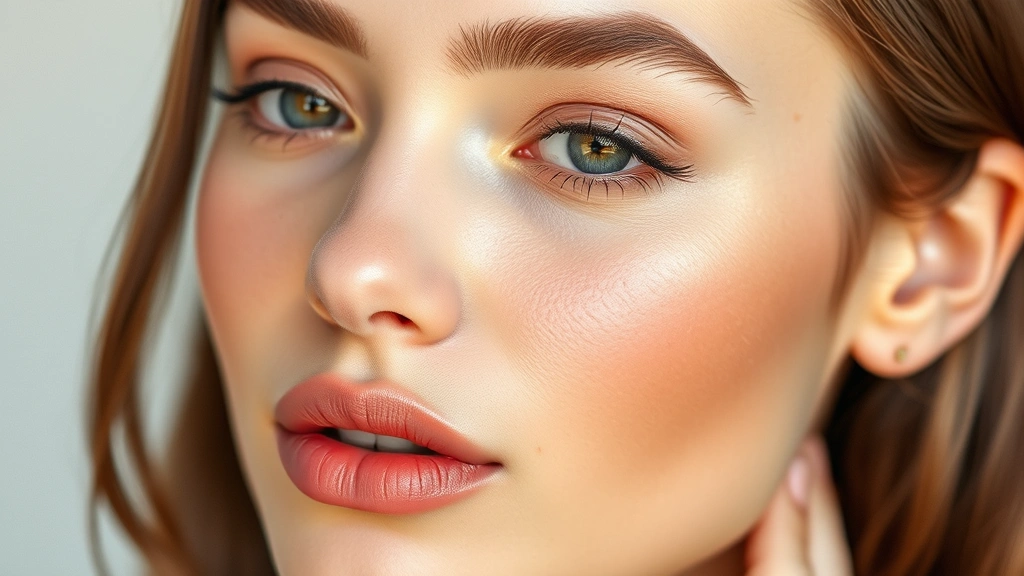 Minimalist makeup look featuring dewy skin, light concealer, cream blush, and natural lip tint on diverse model with healthy glowing complexion
