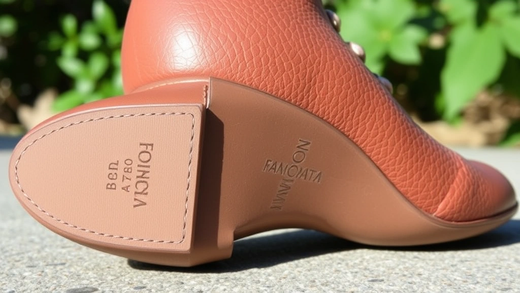 Detailed shot of Fashion Nova boot heel and shaft showing the seam construction, texture of faux leather material, and embellishment details, natural lighting, no labels visible